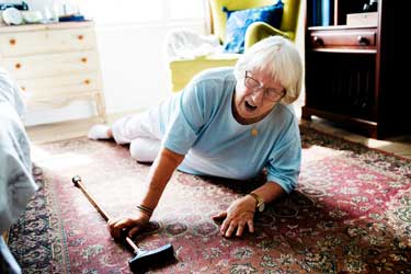 elderly woman falling in nursing home